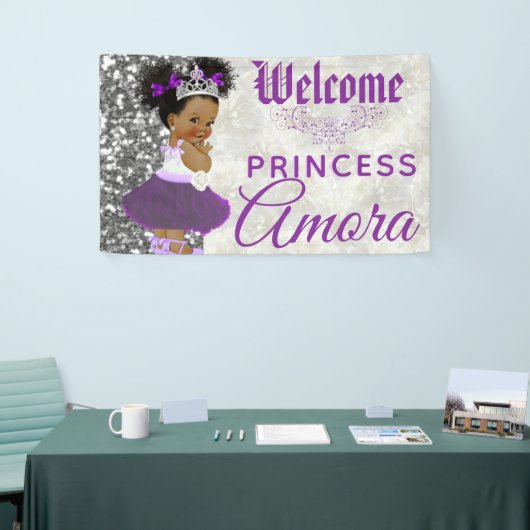 Royal African Princess Paars|Silver Glitter Fancy Spandoek (Beurs)