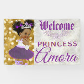 Royal African Princess Paars|Silver Glitter Fancy Spandoek (Horizontaal)