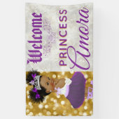 Royal African Princess Paars|Silver Glitter Fancy Spandoek (Verticaal)