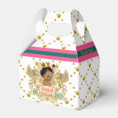 Royal African Princess Pink en Green Elegant Bedankdoosjes (Achterkant)