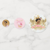 Royal African Princess Pink & Gold Glitter Confetti (Voorkanten)