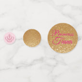 Royal African Princess Pink & Gold Glitter Confetti (Achterkanten)