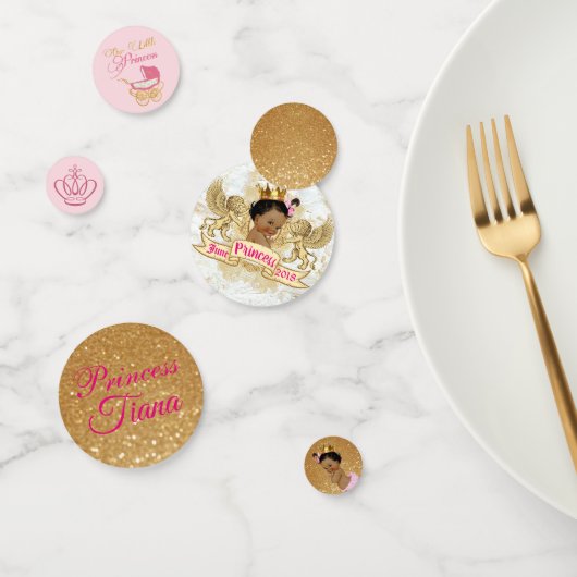 Royal African Princess Pink & Gold Glitter Confetti (Groep)