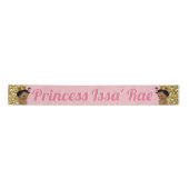 Royal African Princess|Pink & Gold Glitter Satijnen Lint (Voorkant)