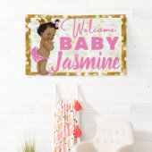 Royal African Princess Pink|Gold Marble & Glitter Spandoek (Insitu)