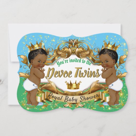 Royal African Twin {BOYS} Blauw en groen Kaart (Voorkant)