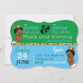 Royal African Twin {BOYS} Blauw en groen Kaart (Achterkant)