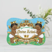 Royal African Twin {BOYS} Blauw en groen Kaart (Staand voorkant)