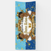 Royal African Twin Boys| Blue and Gold Sparkles Spandoek (Verticaal)