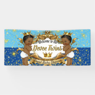 Royal African Twin Boys Blue and Gold Sparkles Spandoek
