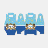 Royal African Twin Princes|Blauw & Goud Sparkles Bedankdoosjes (Uitgevouwen)