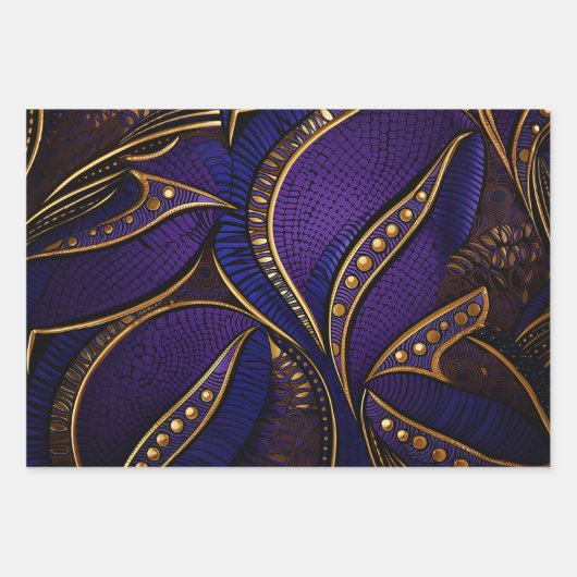 Royal Afro Wax Pattern Inpakpapier Vel (Voorkant 2)