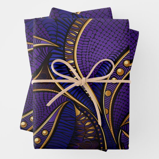 Royal Afro Wax Pattern Inpakpapier Vel (In situ)