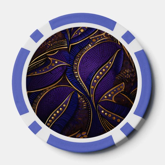 Royal Afro Wax Pattern Poker Chips (Achterkant)