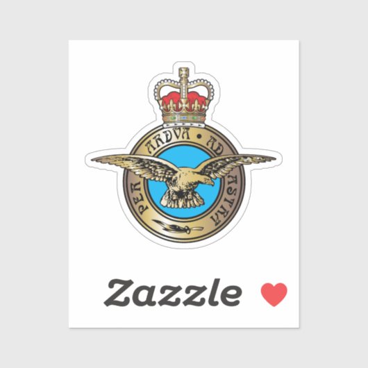 Royal Air Force Badge Sticker (Vel)