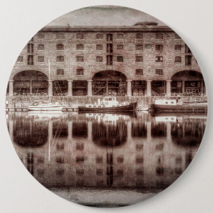 Royal Albert Dock Liverpool Antiek Ronde Button 6,0 Cm