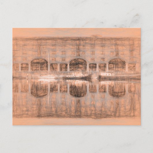 Royal Albert Dock Liverpool da Vinci Briefkaart (Voorkant)