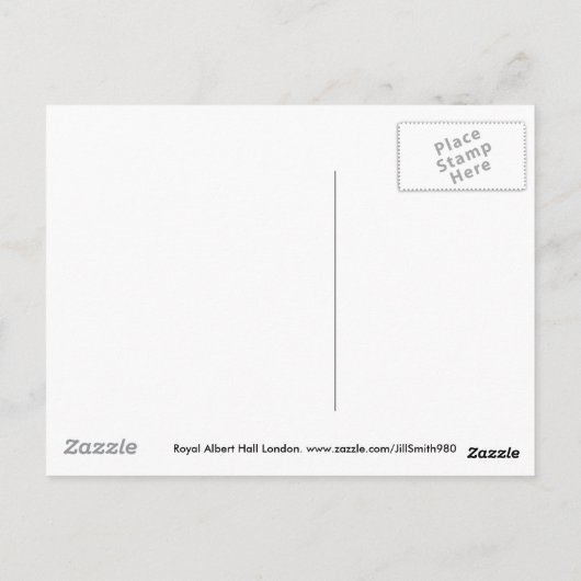 Royal Albert Hall Londen Briefkaart (Achterkant)