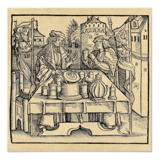 Royal Alchemist Laboratory in the Castle Foto Afdruk (Voorkant)