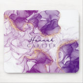 Royal Amethyst GoldGlitter Waterverf  Muismat (Voorkant)