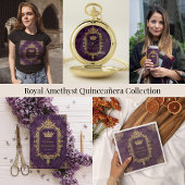 Royal Amethyst Quinceañera, op maat T-shirt