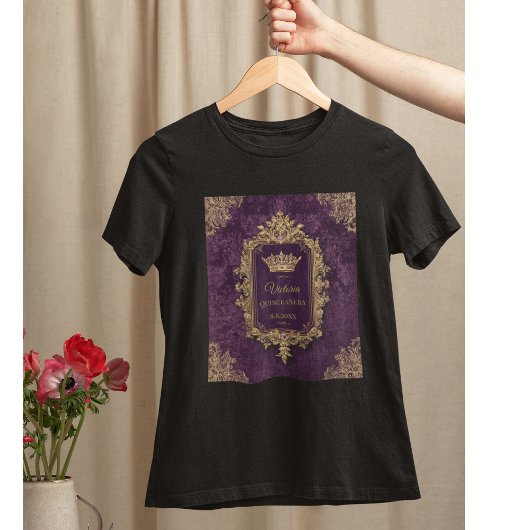 Royal Amethyst Quinceañera, op maat T-shirt