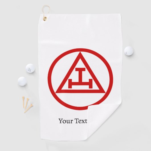 Royal Arch Chapter Vrijmetselaar Gift Golfer Golfhanddoek (Insitu)