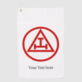 Royal Arch Chapter Vrijmetselaar Gift Golfer Golfhanddoek (Voorkant)