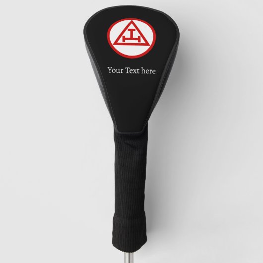 Royal Arch Chapter Vrijmetselaar Gift Golfer Golfheadcover (Voorkant)