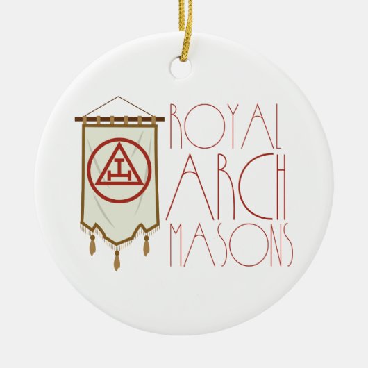 Royal Arch Freemason Banner Keramisch Ornament (Voorkant)