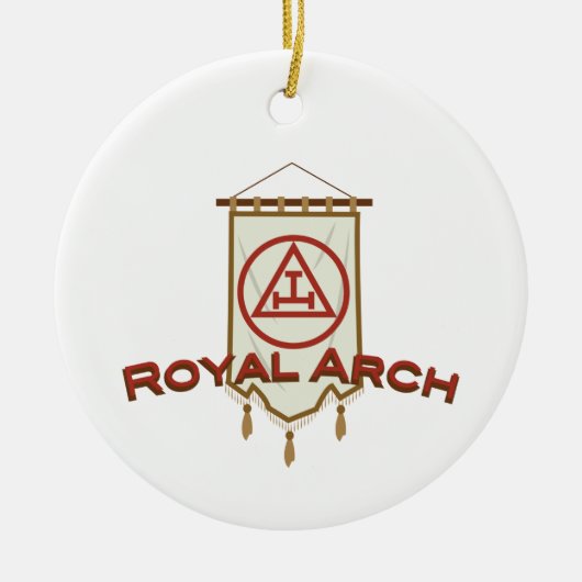 Royal Arch Freemason Banner Keramisch Ornament (Voorkant)