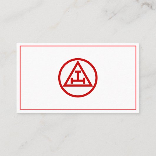 Royal Arch Vrijmetselaar Symbool Vrijmetselaar Visitekaartje (Achterkant)