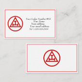 Royal Arch Vrijmetselaar Symbool Vrijmetselaar Visitekaartje (Voorkant / Achterkant)