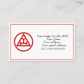 Royal Arch Vrijmetselaar Symbool Vrijmetselaar Visitekaartje (Voorkant)