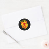 Royal Arms of Scotland Leeuw Rampant N Ronde Sticker (Envelop)
