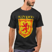 Royal Arms of Scotland Leeuw Rampant N T-shirt (Voorkant)