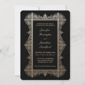Royal Art Deco Wedding Invitations - Gold Foil Kaart (Achterkant)