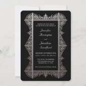 Royal Art Deco Wedding Invitations - Silver Foil Kaart (Achterkant)