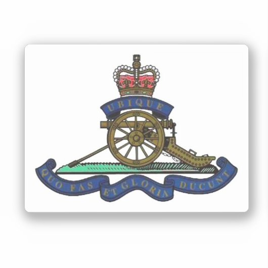 Royal Artillery badge - Verenigd Koninkrijk Sticker (Voorkant)