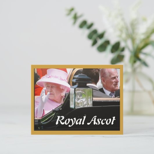 Royal Ascot Diamond Jubilee briefkaart (Staand voorkant)