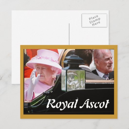Royal Ascot Diamond Jubilee briefkaart (Voorkant / Achterkant)