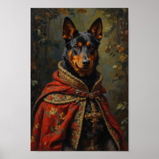 Royal Australian Kelpie Portrait Poster (Voorkant)