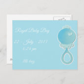 Royal Baby Boy Briefkaart (Voorkant / Achterkant)