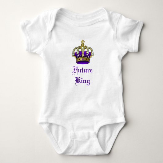 Royal Baby Crown Future King Creeper Romper (Voorkant)