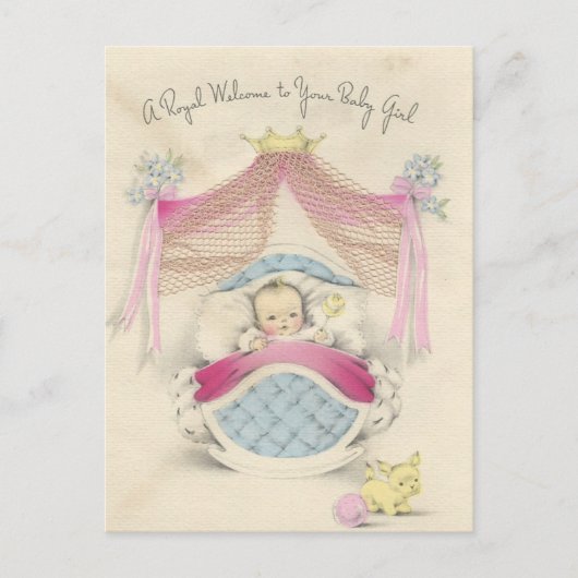 "Royal Baby Girl" Briefkaart (Voorkant)