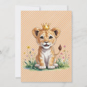 Royal Baby Lion 1e. verjaardagsfeestje Kaart (Achterkant)