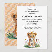 Royal Baby Lion 1e. verjaardagsfeestje Kaart (Voorkant / Achterkant)