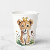 Royal Baby Lion 1e. verjaardagsfeestje Papieren Bekers (Achterkant)