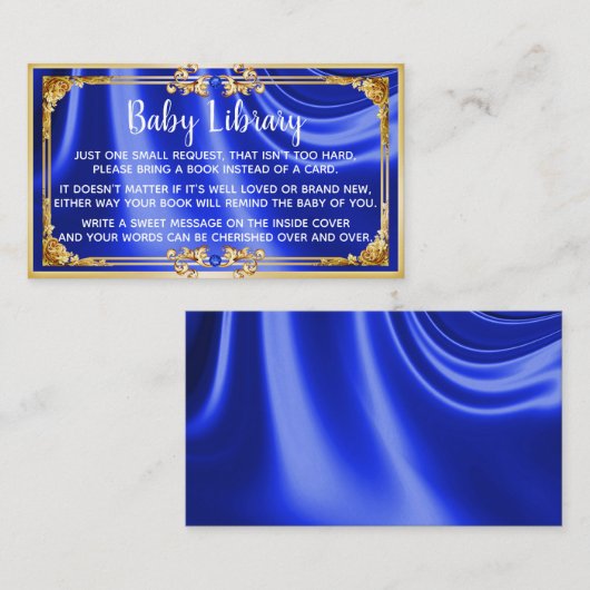 Royal Baby shower Book Library Card Notitiekaartje (Voorkant / Achterkant)