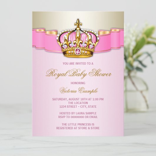 Royal Baby shower Kaart (Staand voorkant)